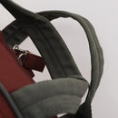 PRADA Sports Boston Bag Nylon Bordeaux Silver Auth ti3840-8