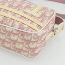 Christian Dior Trotter Canvas Shoulder Bag PVC Pink Silver Auth ti3841-10