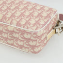 Christian Dior Trotter Canvas Shoulder Bag PVC Pink Silver Auth ti3841-12