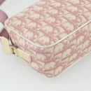 Christian Dior Trotter Canvas Shoulder Bag PVC Pink Silver Auth ti3841-13