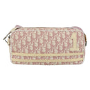 Christian Dior Trotter Canvas Shoulder Bag PVC Pink Silver Auth ti3841-2