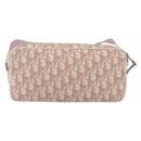 Christian Dior Trotter Canvas Shoulder Bag PVC Pink Silver Auth ti3841-3