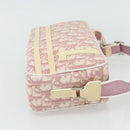 Christian Dior Trotter Canvas Shoulder Bag PVC Pink Silver Auth ti3841-5