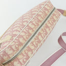 Christian Dior Trotter Canvas Shoulder Bag PVC Pink Silver Auth ti3841-6