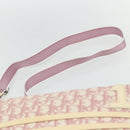 Christian Dior Trotter Canvas Shoulder Bag PVC Pink Silver Auth ti3841-8