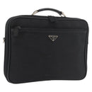 PRADA Business Bag Nylon Black Silver Auth ti3842-1