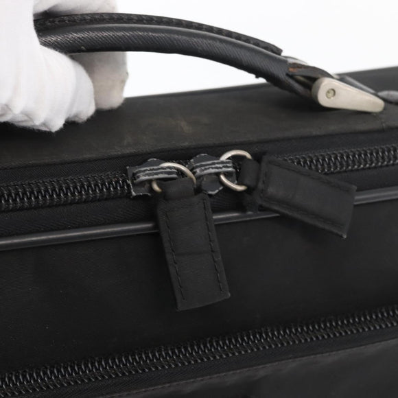 PRADA Business Bag Nylon Black Silver Auth ti3842