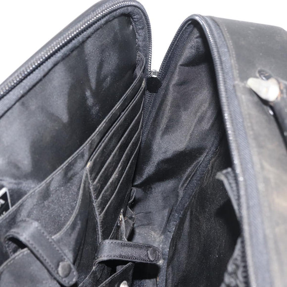 PRADA Business Bag Nylon Black Silver Auth ti3842