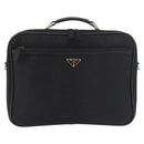 PRADA Business Bag Nylon Black Silver Auth ti3842-13