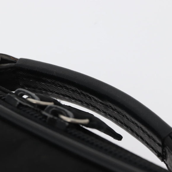 PRADA Business Bag Nylon Black Silver Auth ti3842