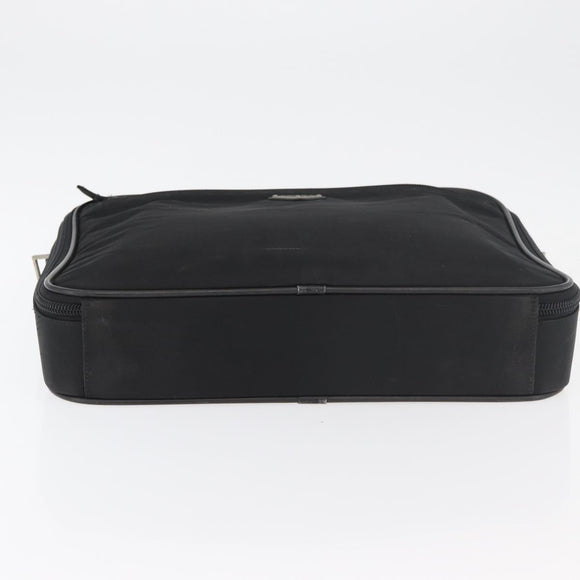 PRADA Business Bag Nylon Black Silver Auth ti3842