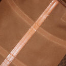 CELINE Macadam Canvas Boston Bag PVC Leather Brown Gold Auth ti3843-11