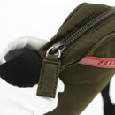 PRADA Sports Shoulder Bag Nylon Khaki Silver Auth ti3845-10