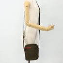 PRADA Sports Shoulder Bag Nylon Khaki Silver Auth ti3845-23