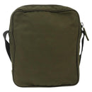 PRADA Sports Shoulder Bag Nylon Khaki Silver Auth ti3845-2