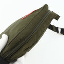 PRADA Sports Shoulder Bag Nylon Khaki Silver Auth ti3845-6