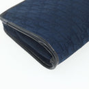 Christian Dior Trotter Canvas Clutch Bag Navy Gold Auth ti3846-11