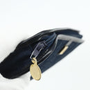 Christian Dior Trotter Canvas Clutch Bag Navy Gold Auth ti3846-13
