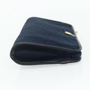 Christian Dior Trotter Canvas Clutch Bag Navy Gold Auth ti3846-5