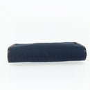Christian Dior Trotter Canvas Clutch Bag Navy Gold Auth ti3846-7