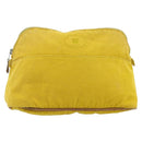 HERMES Bolide Pouch Canvas 2 Set Yellow Brown Auth ti3848-2