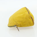 HERMES Bolide Pouch Canvas 2 Set Yellow Brown Auth ti3848-4