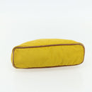 HERMES Bolide Pouch Canvas 2 Set Yellow Brown Auth ti3848-6