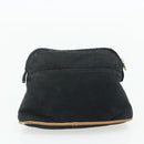 HERMES Bolide Pouch Canvas 2 Set Yellow Brown Auth ti3848-9