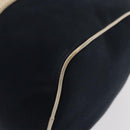 FENDI Boston Bag Canvas Navy Silver Auth ti3849-16