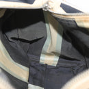 FENDI Boston Bag Canvas Navy Silver Auth ti3849-20