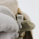 PRADA Pouch Canvas White Gold Auth ti3850-12