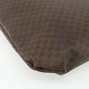 CELINE Macadam Canvas Tote Bag PVC Leather Brown Gold Auth ti3853-14