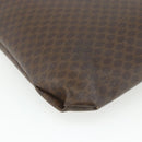 CELINE Macadam Canvas Tote Bag PVC Leather Brown Gold Auth ti3853-16