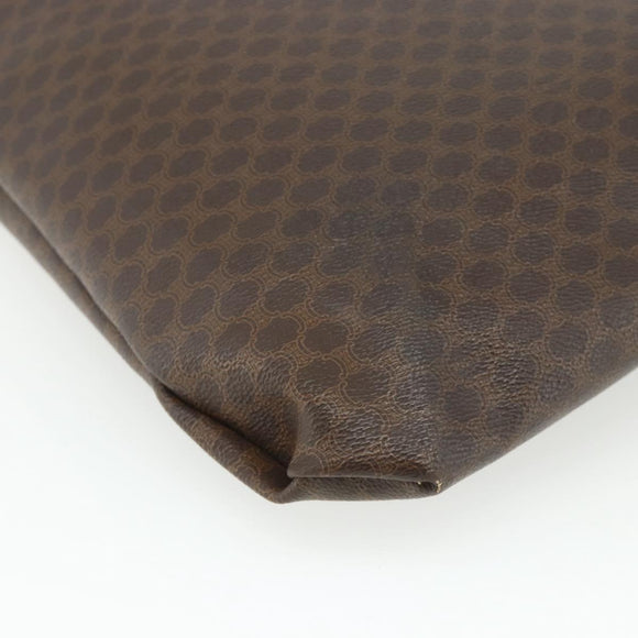 CELINE Macadam Canvas Tote Bag PVC Leather Brown Gold Auth ti3853