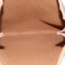 CELINE Macadam Canvas Tote Bag PVC Leather Brown Gold Auth ti3853-10