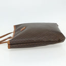 CELINE Macadam Canvas Tote Bag PVC Leather Brown Gold Auth ti3853-3