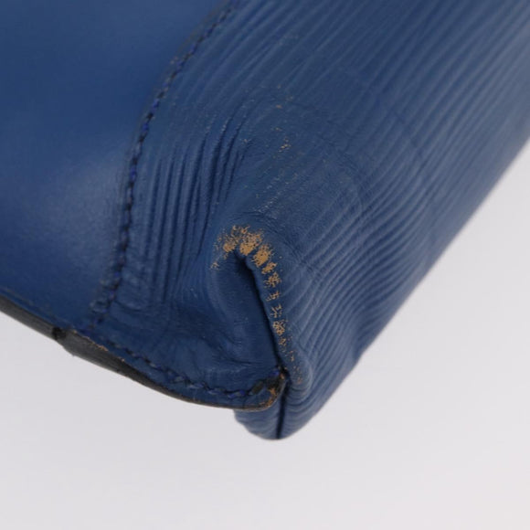 FENDI Shoulder Bag Leather Blue gold Auth ti3855