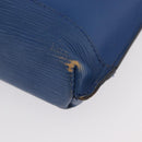 FENDI Shoulder Bag Leather Blue gold Auth ti3855-15
