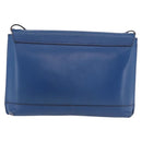 FENDI Shoulder Bag Leather Blue gold Auth ti3855-2