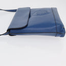 FENDI Shoulder Bag Leather Blue gold Auth ti3855-4