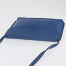 FENDI Shoulder Bag Leather Blue gold Auth ti3855-6
