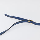 FENDI Shoulder Bag Leather Blue gold Auth ti3855-14