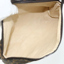 FENDI Zucca Canvas Hand Bag Brown Black Auth ti3856-11