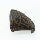 FENDI Zucca Canvas Hand Bag Brown Black Auth ti3856-4