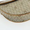 Christian Dior Honeycomb Canvas Shoulder Bag PVC Beige Gold Auth ti3857-15