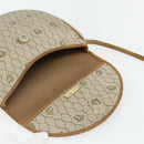 Christian Dior Honeycomb Canvas Shoulder Bag PVC Beige Gold Auth ti3857-11