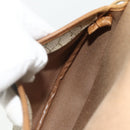 Christian Dior Honeycomb Canvas Shoulder Bag PVC Beige Gold Auth ti3857-18