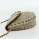 Christian Dior Honeycomb Canvas Shoulder Bag PVC Beige Gold Auth ti3857-3