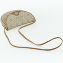 Christian Dior Honeycomb Canvas Shoulder Bag PVC Beige Gold Auth ti3857-7