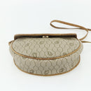 Christian Dior Honeycomb Canvas Shoulder Bag PVC Beige Gold Auth ti3857-5